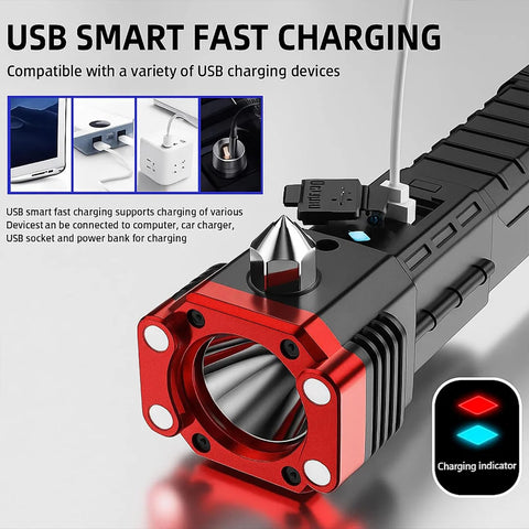 Multifunction 8in1 Portable Led Flashlight 🔦