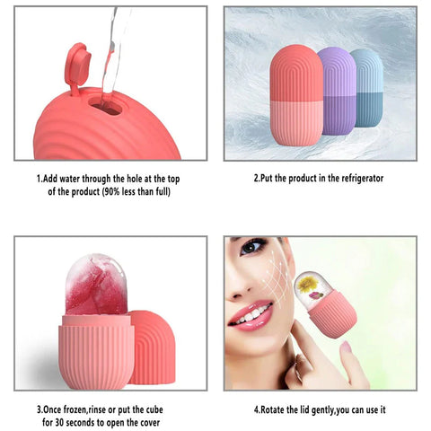 Silicone Ice Cube Roller Massager